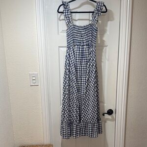 Max Studio Blue and White Gingham Dress